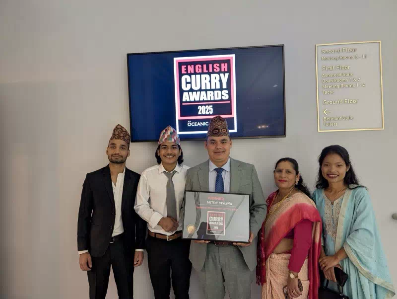 Winner, Nepalese Restaurant of the Year 2025, English Curry Awards - Taste of Himalayan