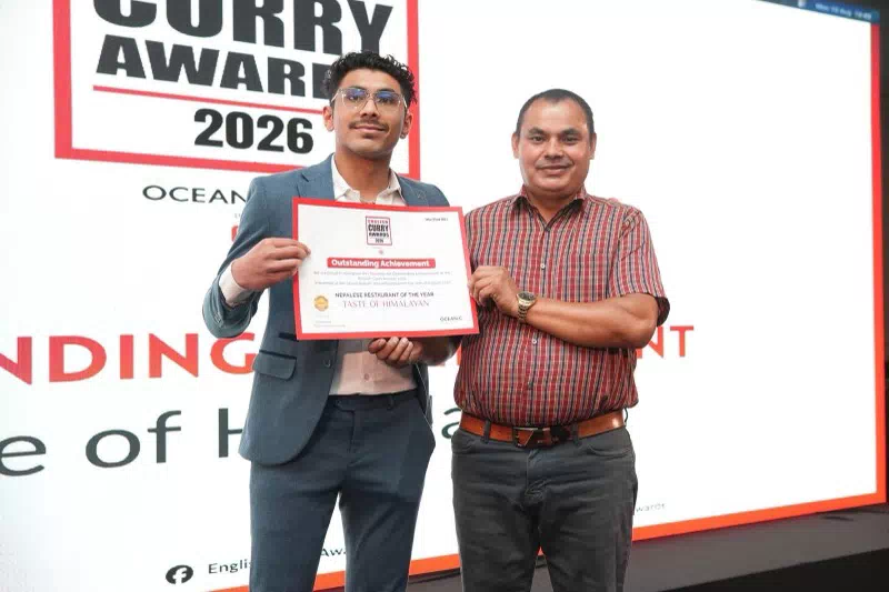 Outstanding Achievement, Nepalese Restaurant of the Year 2026, English Curry Awards - Taste of Himalayan