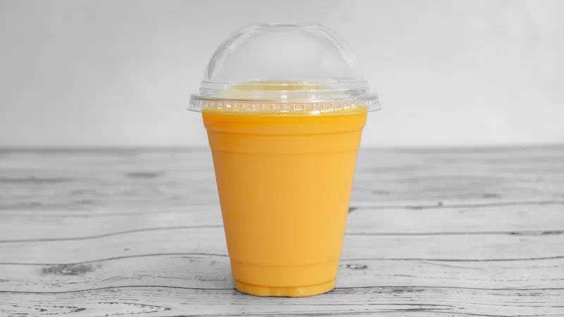 Fresh sweet Mango Lassi beverage at Taste of Himalayan Nepalese & Indian restaurant in Rowley Regis, Blackheath near Birmingham