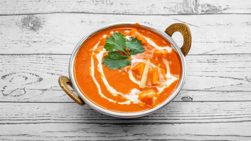 Rich Paneer Makhani vegetarian curry at Taste of Himalayan Indian & Nepalese Restaurant in Rowley Regis, Blackheath near Birmingham
